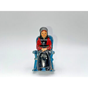 Vintage Amish Woman Cast Iron Salt & Pepper Shakers Rocking Chair